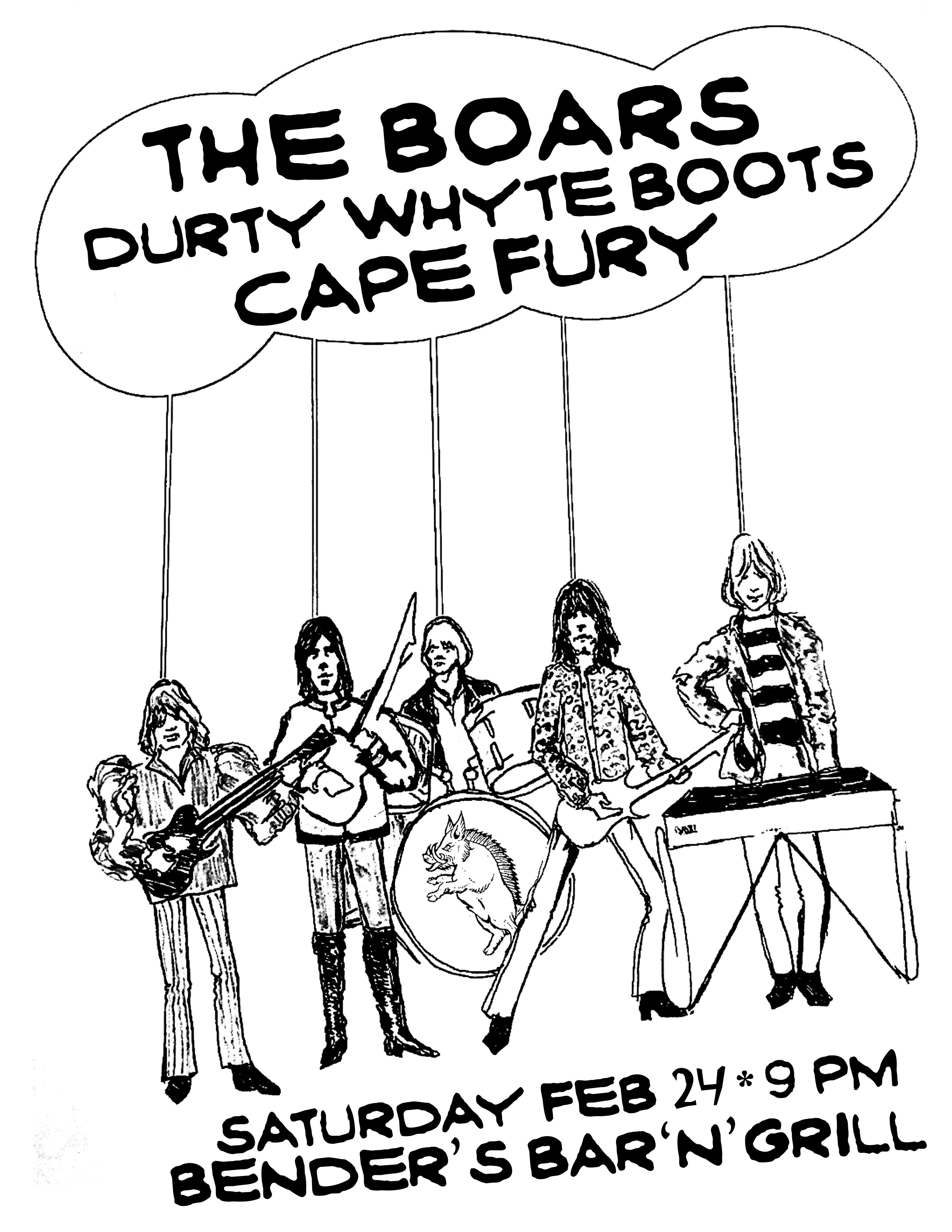 Show poster: Cape Fury at Benders