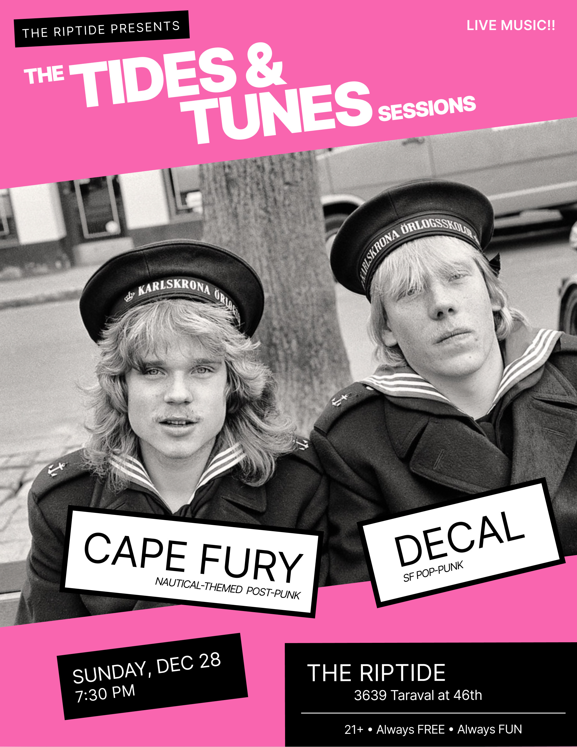 The Riptide show poster