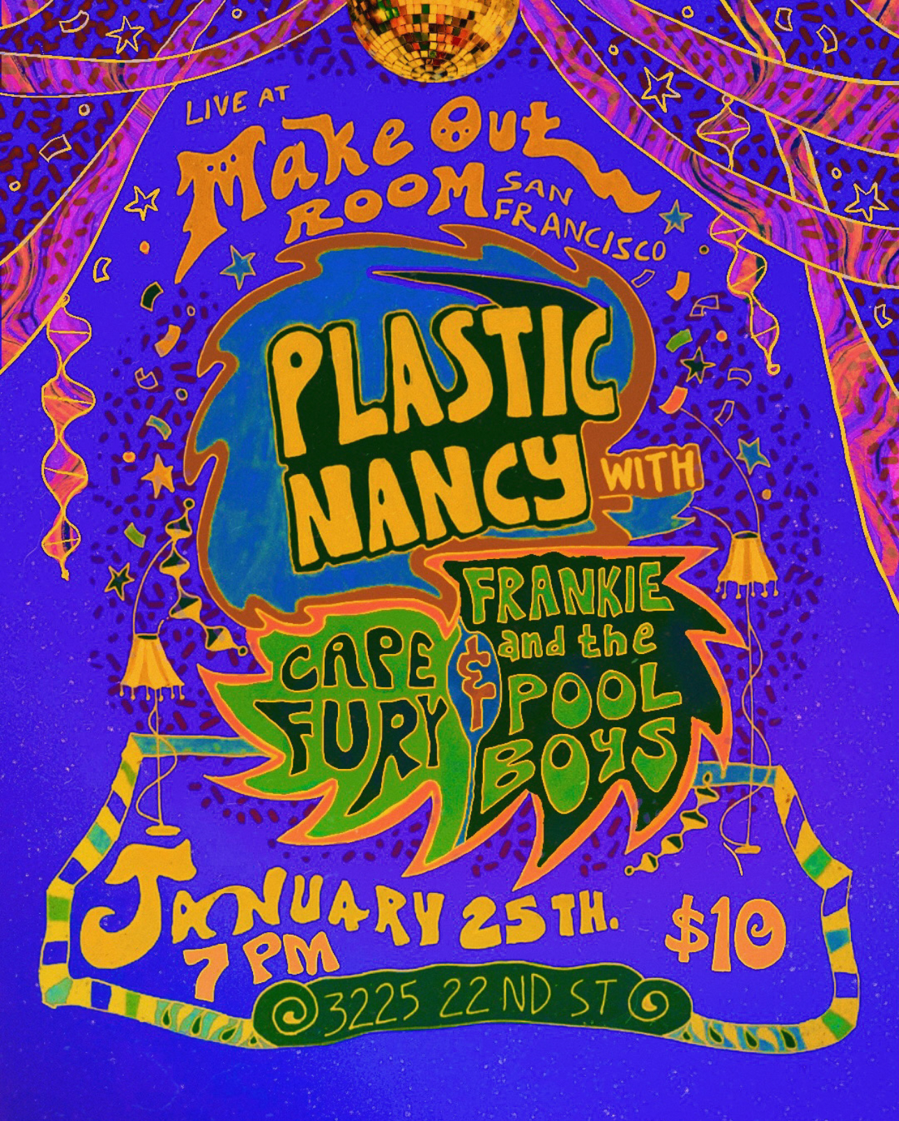 Show poster: Cape Fury at The Makeout Room